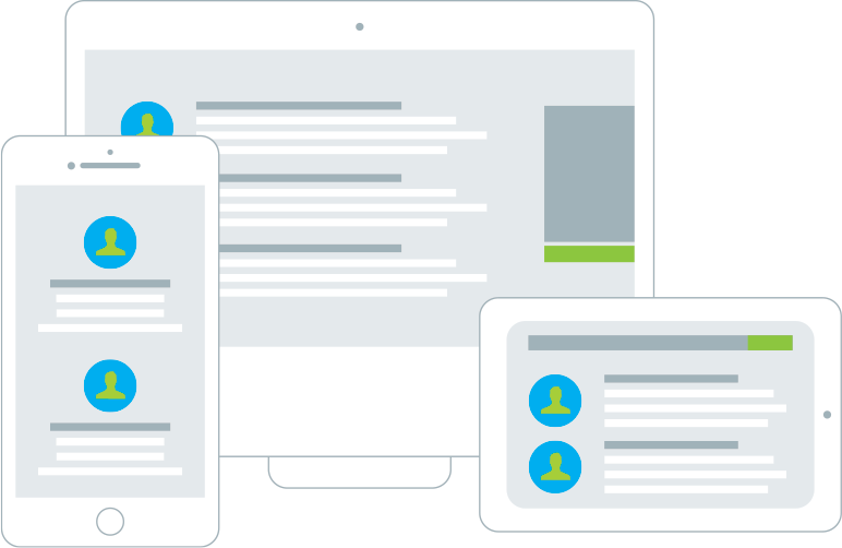 Leandoo Infografik zu responsiven Einsatz auf vielen Endgeräten